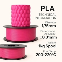 Pla+ Filament 1.75mm 1 Kg Pembe Termoplastik 3d Yazıcı Filamenti
