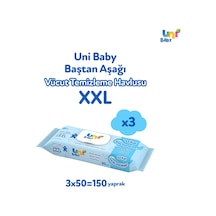 Uni Baby Vücut Temizleme Havlusu Xxl 3'lü 150 Yaprak
