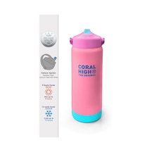 Coral High Pembe Katlanır Ağızlıklı Çelik Termos 650 Ml 38353 Papatya