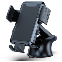 Cbtx L095+m002 360 Derece Dönen Araç Kontrol Paneli Cep Telefonu Montajı Geri Çekilebilir Vantuz Araç Telefonu Tutacağı Siyah