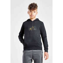 Tshirthane Mortal Combat Scorpion Baskılı Unisex Çocuk Kapüşonlu Siyah Sweat Siyah