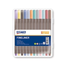 Gıpta Fineliner Keçe Uç Kalem 0.4 Mm Üçgen 12 Renk 4-k606000-5001