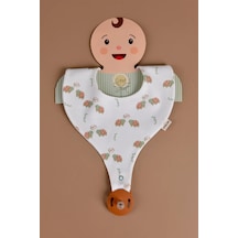 E&f Store Sıvı Geçirmez Emzik Tutucu Mama Önlüğü - Kaplumbağa Çok Renkli