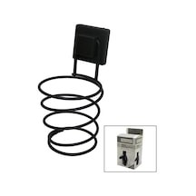 Orsa-915 Fönlük Fön Makine Askısı 10x11x15cm Siyah Metal Kare Macun Yapışkanlı - 6'li Paket Diğer