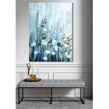 Soyut Çiçek El Yapımı Yağlı Boya Tablo 65x85cm