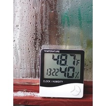 Zauss 3 Adet Dijital Termometre Sıcaklık Ve Nem Ölçer Masa Saati Alarm