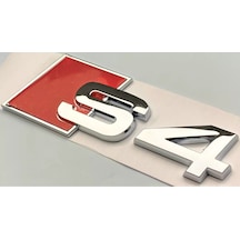 Audi S4 Uyumlu Krom Bagaj Yazısı Logosu Arması 3m 3d Abs