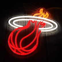 Yanan Basket Topu Neon Led Tabela Dekoratif Aydınlatma