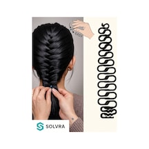 Fransız Örgü Aparatı Fishtail / French Braid Saç Örgü Klips Aleti Siyah Siyah