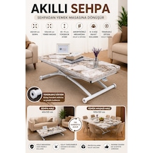 Juppo Üst Tabla Mdf Beyaz Mermer Oval Köşe Alt Beyaz Dışa Kıvrım