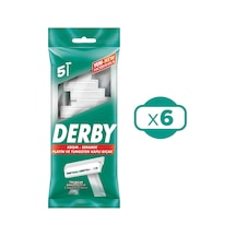 Derby Tek Bıçaklı 5 Li Poşet X 6 Adet
