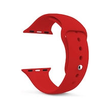 Apple Watch Uyumluseries 8 45mm Kordon, Silikon Spor Kırmızı