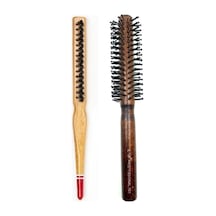 Liva 503 + 690 Profesyonel Yanmaz Set Topuz Saç Fırçası