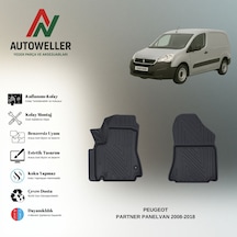 Peugeot Partner 2008-2018 Uyumlu Havuzlu Oto Paspas Panelvan
