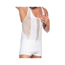 Moon Wear Beyaz Mı Emay E1009 Fileli Erkek Korse Atlet Beyaz