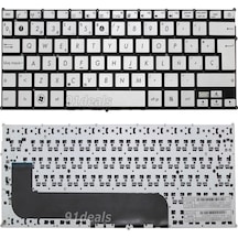 Asus Zenbook Ux21e-kx002v, Ux21e-dh52, Ux21e-dh71 Notebook Klavye Gümüş Gri Tr