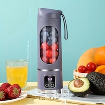 Turcoshop11 Mor Portabl Kablosuz Blender Ve El Meyve Sıkacağı - Usb Şarjlı Taşınabilir Smoothie Yapıcı