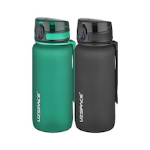 Uzspace 2'li Tritan Matara Seti 650 Ml 14 Farklı Renk Seçeneği Fiftyfifty -3037seta Koyu Yeşil - Siyah