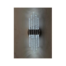 Bhbackhome Aura Medium 39 Cm Modern Tasarım Led Aplik - Duvar Lambası - Gümüş - Beyaz Led Gümüş Beyaz Led