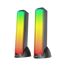 Mikado Md-183 2.0 3w-2 Bluetooth Siyah Rgb Aydınlatmalı Usb + 3.5mm Usb 5v Speaker Hoparlör