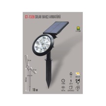 Ct-7320 18w Solar Bahçe Armatürü Yeşil 10 Parça Siyah