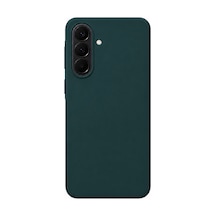 Samsung Galaxy A37 Uyumlu İçi Kadife Kaplamalı Silikon Kılıf Airline Serisi Koyu Yeşil