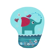 2 Parça Silikon Rahat Yastıklı Kaymaz El Dinlendirme Bileklik Mouse Pad, Renk: Fil