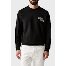 Calvin Klein % 100 Pamuk Logolu Regular Fit Bisiklet Yaka Sweat Lv04rg274gub1 Erkek Sweat Lv04rg274g Ub1 Siyah