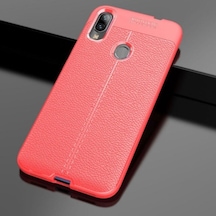 Samsung Uyumlu Galaxy A10s Kılıf Deri Silikon Yüzeyli Yüksek Kaliteli Silikondan Üretilmiş Premium Silikon Kapak Ryc/niss Kirmizi