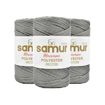 3 Adet 4 No Polyester Makrome 0420 Gri