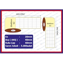 Özsaraç Etiket Pp Opak 20 x 40 5'Li  5000'Li
