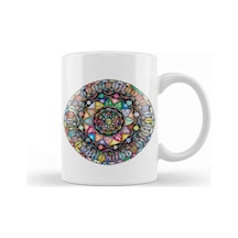 Mandala Renkli Hat Sanatı 02 Kupa Bardak Porselen Karışık