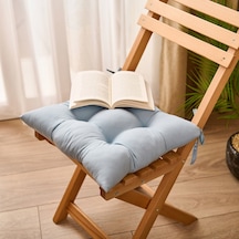 Soft Carre Sandalye Minderi - Mavi - 40x40 Cm Renkli