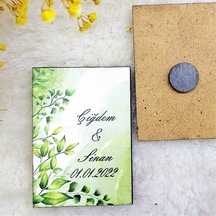 Ahşap Nikah Buzdolabı Magnet Nikah Hediyelikleri 8(30 Adet)