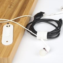 Bubm Lxdc 3 Adet Deri Kablo Askıları Kablo Bağı Sarar Kablo Yönetim Tutucu - Bej