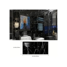 Siyah Mermer Desenli Alüminyum Plastik Duvar Sticker Çok Renkli