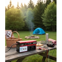 12v 2000w Modifiye Sinüs İnverter Araç Ve Güneş Enerjisi Uyumlu, Çift Usb, Çift Priz Ve Çakmaklık Lisinya Lisinya