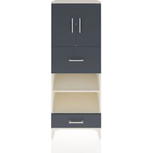 Hyperion Dolap 4 Raflı 2 Çekmeceli 2 Kapaklı 60x44x163 Aytaşı-antrasit Aytası