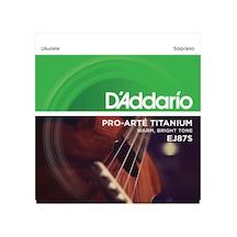 Daddario Ej87s Soprano Ukulele Teli Pro-arte Titanium