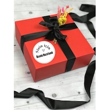 Sizin Için Özenle Hazırlandı 50mm Yuvarlak Yapışkanlı Sticker Etiket 100 Adet