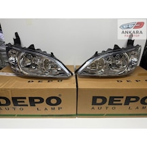 Honda Civic Vtec 2 2004 - 2006 Ön Far Lambası Sağ - Sol Takım Sedan Vtec 2 Makyajlı Kasa - 2 Far - Depo Marka