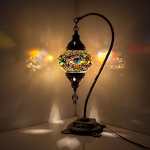 Dekoratif GELENEKSEL DESENLİ LOŞ LAMBA MOZAİK ABAJUR