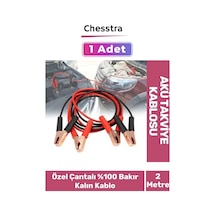Premium Çantalı %100 Bakır Kalın Kablo 1200 Amper Güçlü Oto Akü Takviye Hızlı Şarj Kablosu 2 Metre
