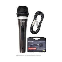 Westa Wm-680 Kablolu El Mikrofonu Çantalı Dinamik Mikrofon - 8697314964431 Gri