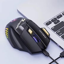 Kablosuz Oyuncu Mouse 3200 Dpı Ayarlanabilir Hassasiyet, Rgb 7 Renk Led Aydınlatma, Şarjlı, Ergonomik Tasarım, 2.4ghz Gaming Mouse Gw-x7 Açık Beyaz