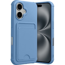 Apple iPhone  Uyumlu,  17 Kelvin Kartvizitli Silikon - Mavi