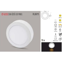 Cata Ct-5233 18 Watt Sıva Üstü Armatür Yuvarlak Beyaz Işık N11.445