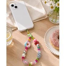 Name Pop S Telefon Askısı, Boncuklu Telefon Charmı Ve Çanta Aksesuarı Model 6