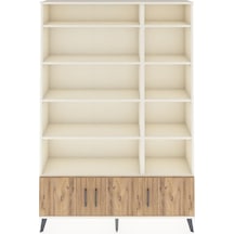 Arges Dolap 10 Raflı 3 Kapaklı 132x30x195 Aytaşı-çam/aytaşı Atlas Çam/aytası