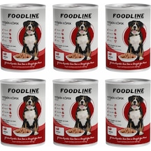 Foodline Biftekli Yetişkin Köpek Konservesi 6 x 400 G